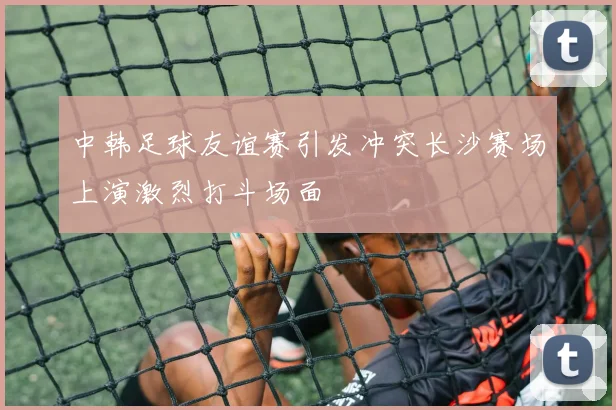 中韩足球友谊赛引发冲突长沙赛场上演激烈打斗场面